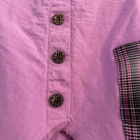 Lilac cotton skirt with ruffle ham, size M - Picture 7 of 8